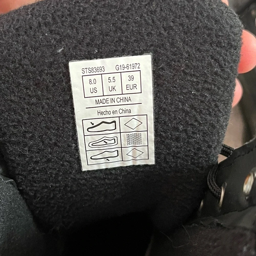 SPERRY Black QUILT DUCK BOOTS WOMEN'S Sz 8 Waterproof Rubber Winter Warm